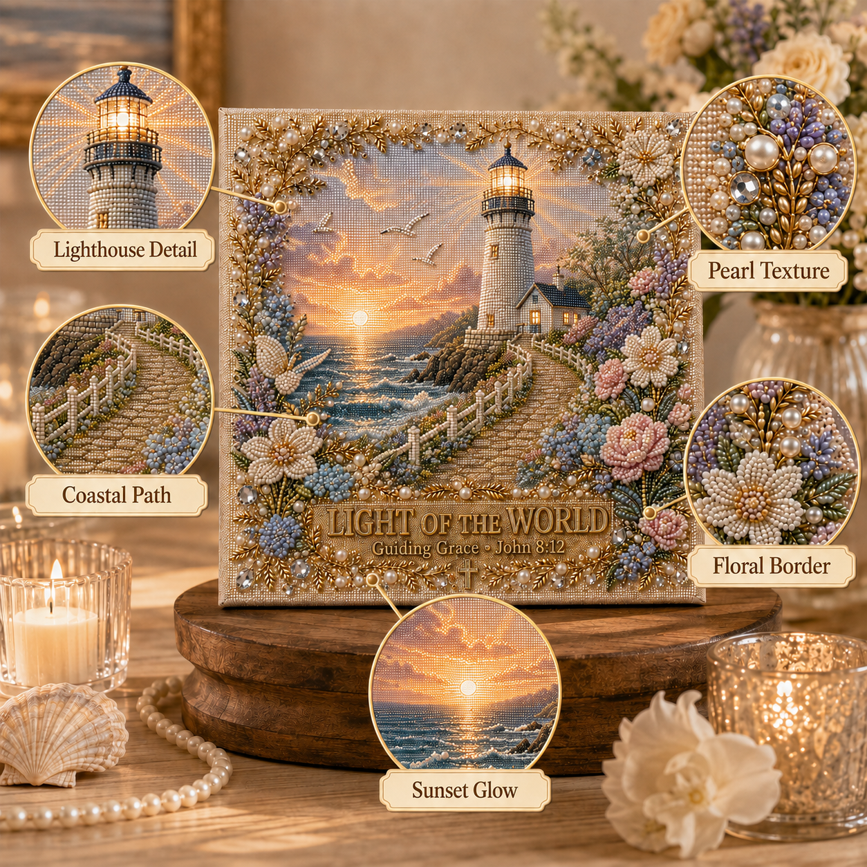 ✝️ Faith & Grace Pearl Art Kit-HandPrint
