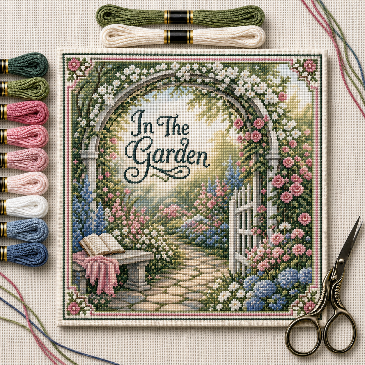 🎵 Beloved Hymns DIY Cross Stitch Kit — Stitch Your Faith Into Every Detail-HandPrint