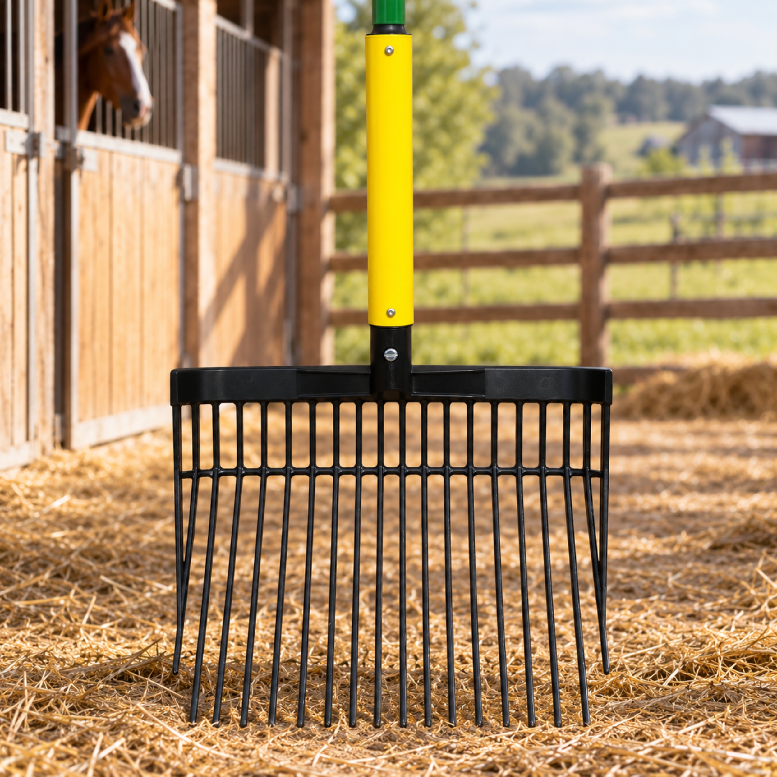 Electric Stable Fork – Cordless Manure Fork with Vibrating Tines