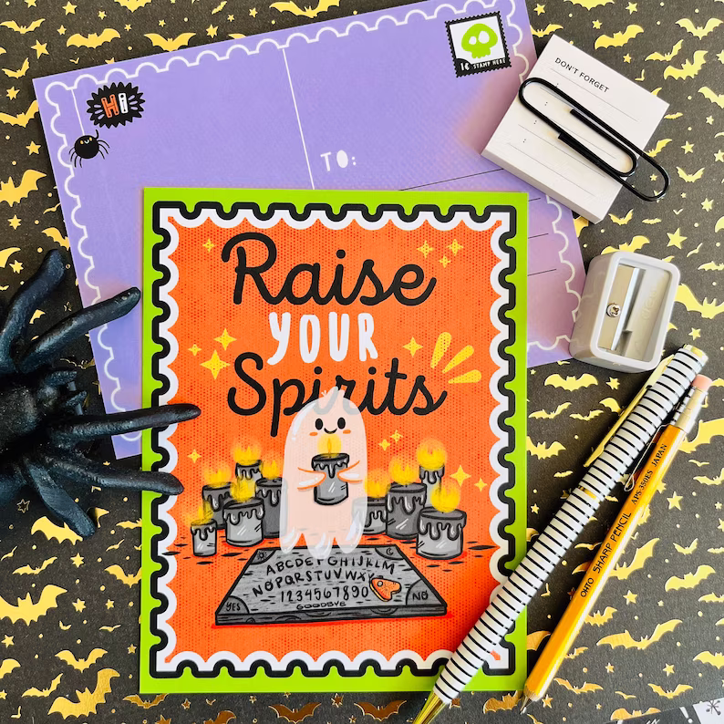 👻Spooky Tidings Postcard Set (6 designs)-HandPrint