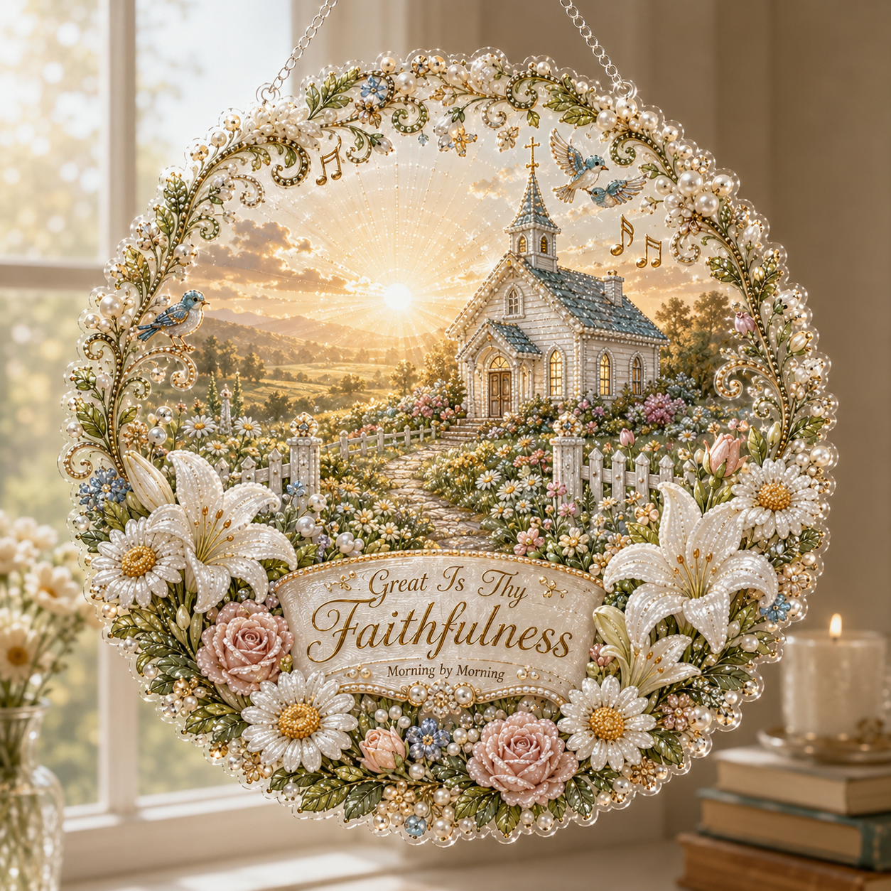 ✝️ Beloved Hymns Pearl Art Hanging Collection-HandPrint