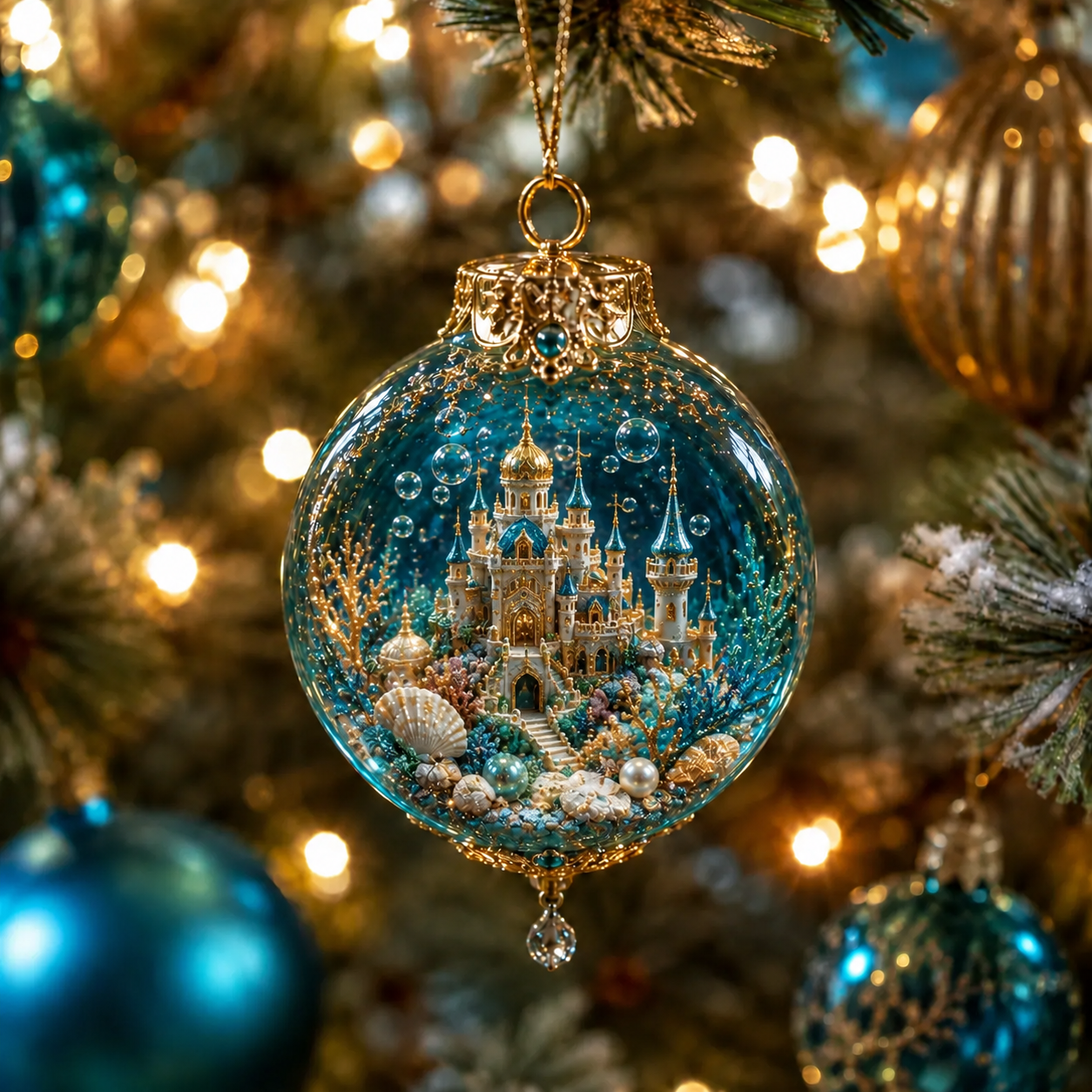 🔥Last 35pcs-✨Ocean Wonders Christmas Ornament Collection-HandPrint