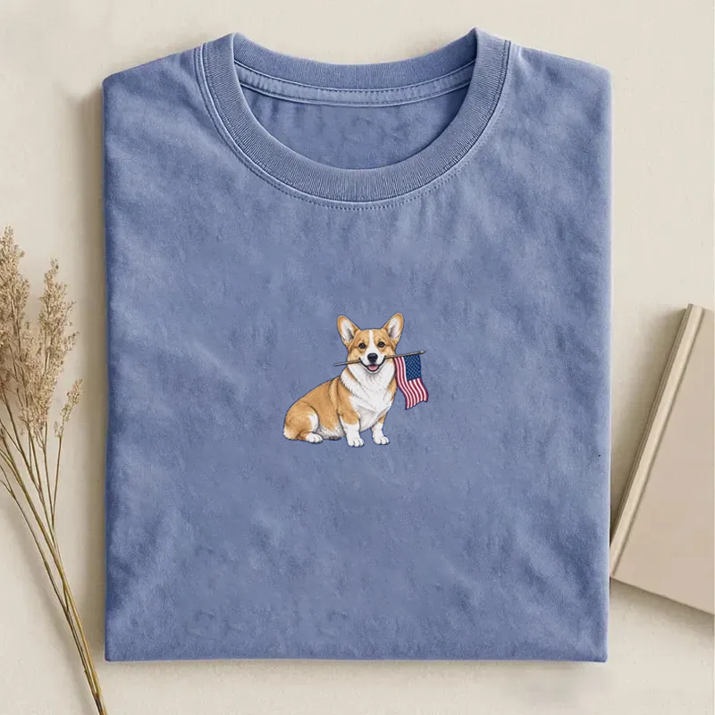 Patriotic Dog T-shirt-NaturexCraft