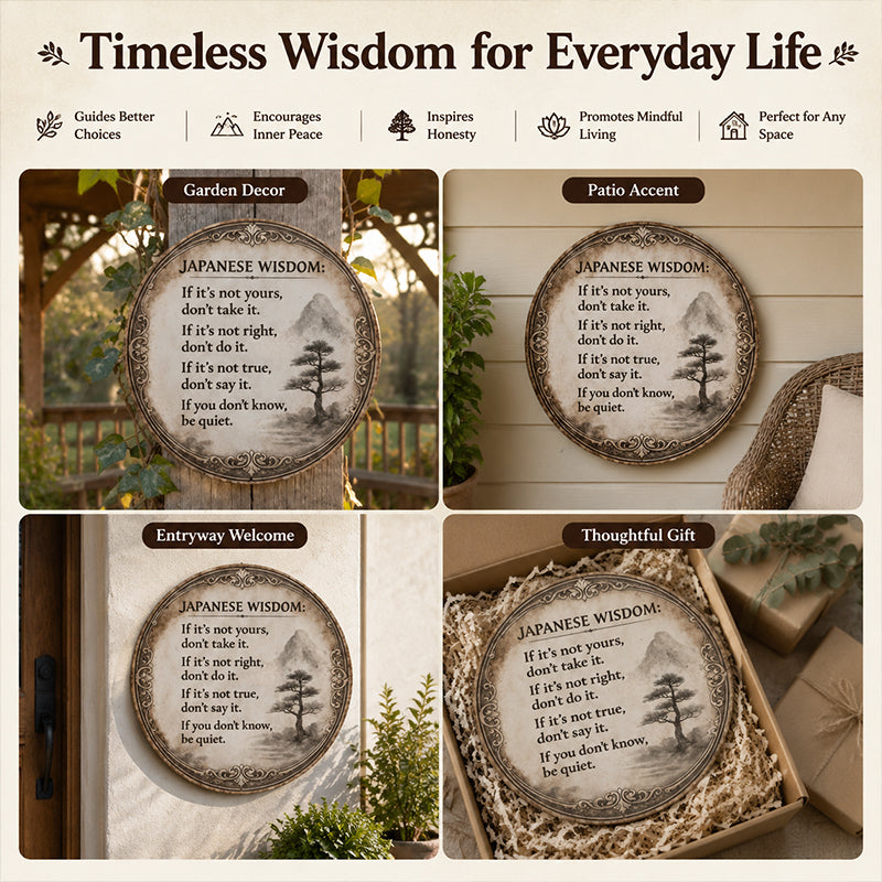 🍂 Vintage Eastern Wisdom Quote Sign-HandPrint