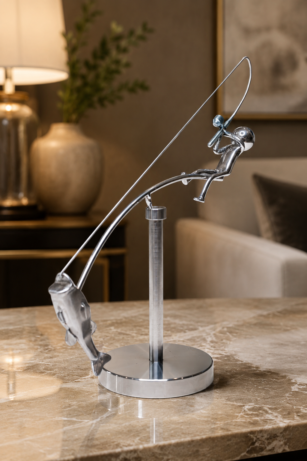 🎣The Fisherman Balancing Sculpture-HandPrint