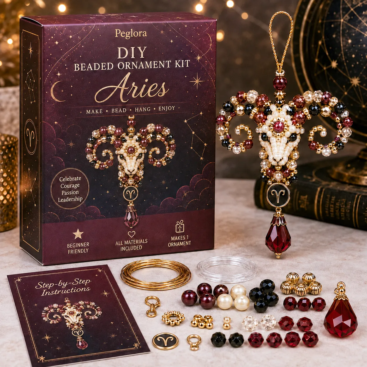 ⏳ Last Day 49% OFF – Buy 3 Get 1 FREE（4 PCS）🌙 Beginner-Friendly Zodiac Blessing Beaded Ornament DIY Kit Collection | Complete Kit with Beads, Crystal Accents, Zodiac Charms & Step-by-Step Guide Included 💕-HandPrint