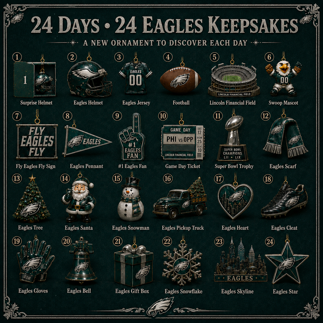 🎄 Eagles Christmas Advent Calendar-HandPrint
