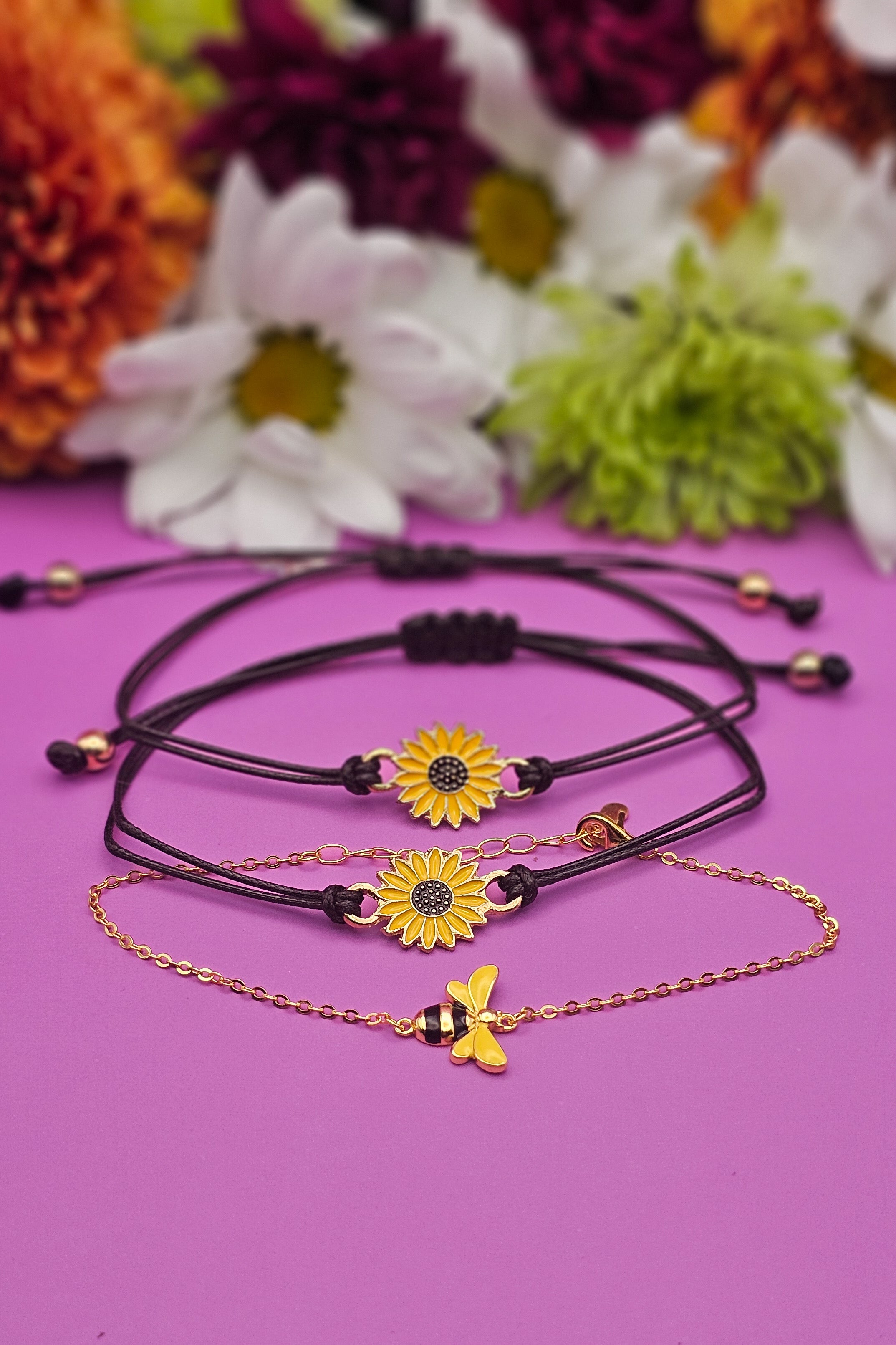 "Together Forever" Sunflower Bracelet Set-HandPrint