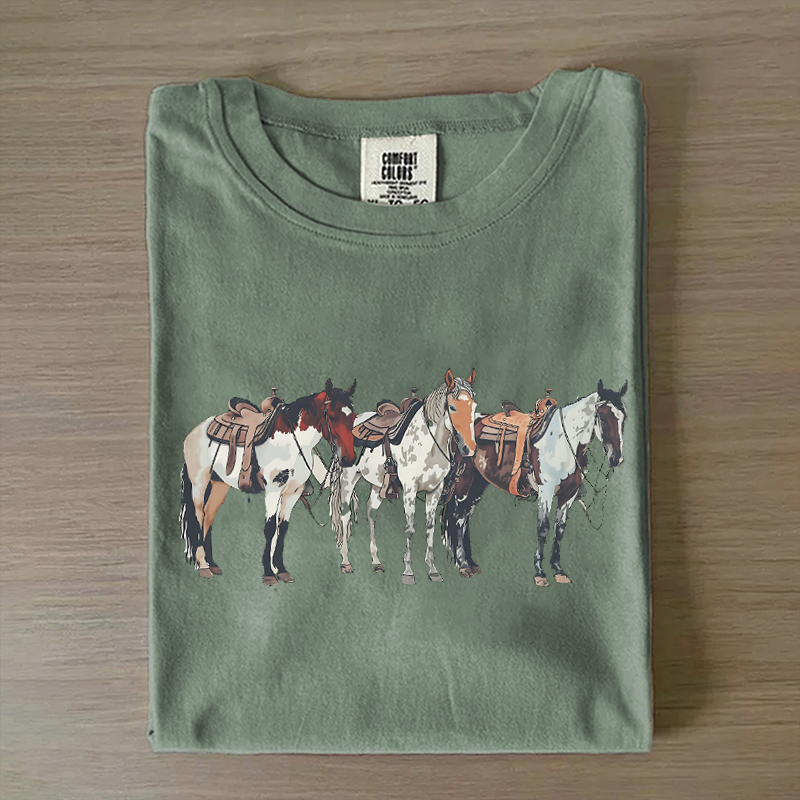 Western Horse Comfort Colors T-shirt-NaturexCraft