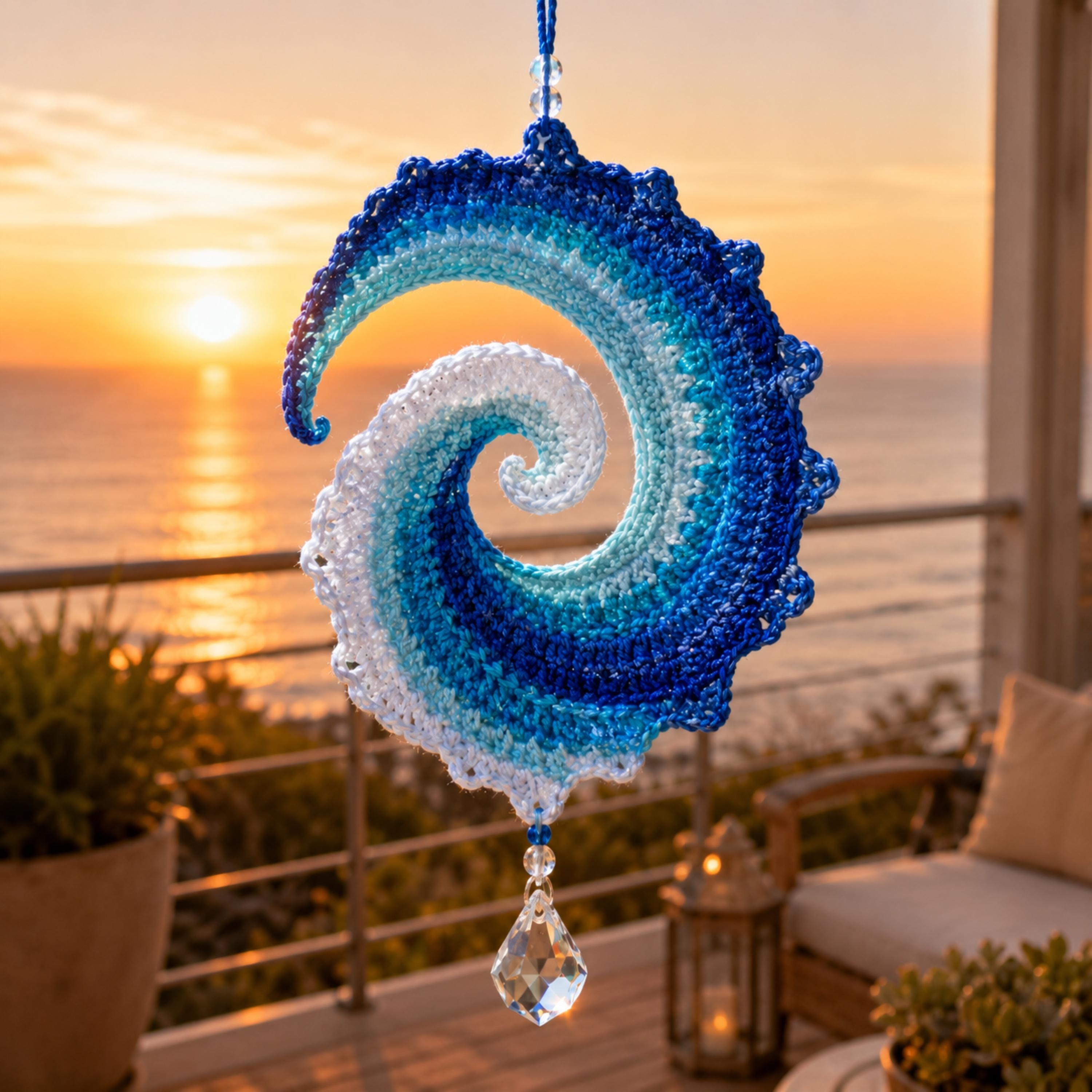 Ocean Wave Crochet Wind Spinner Diy Kit-HandPrint