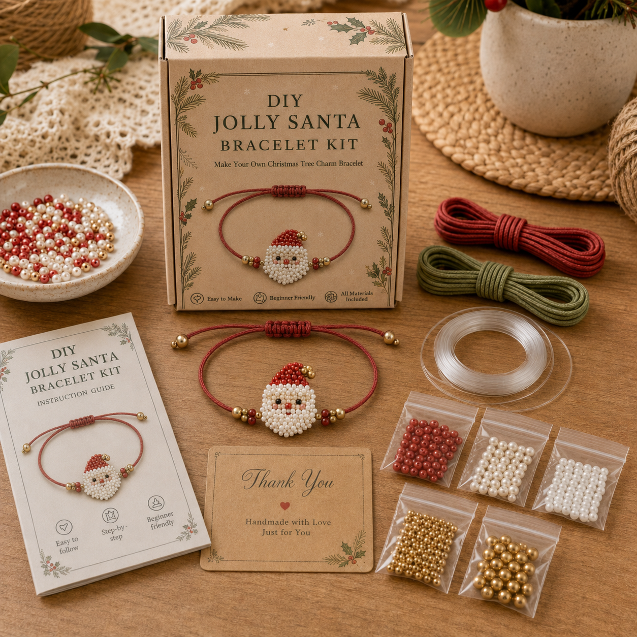 DIY Christmas Beaded Bracelet Collection™ – Handmade Holiday Bracelet Kits-HandPrint
