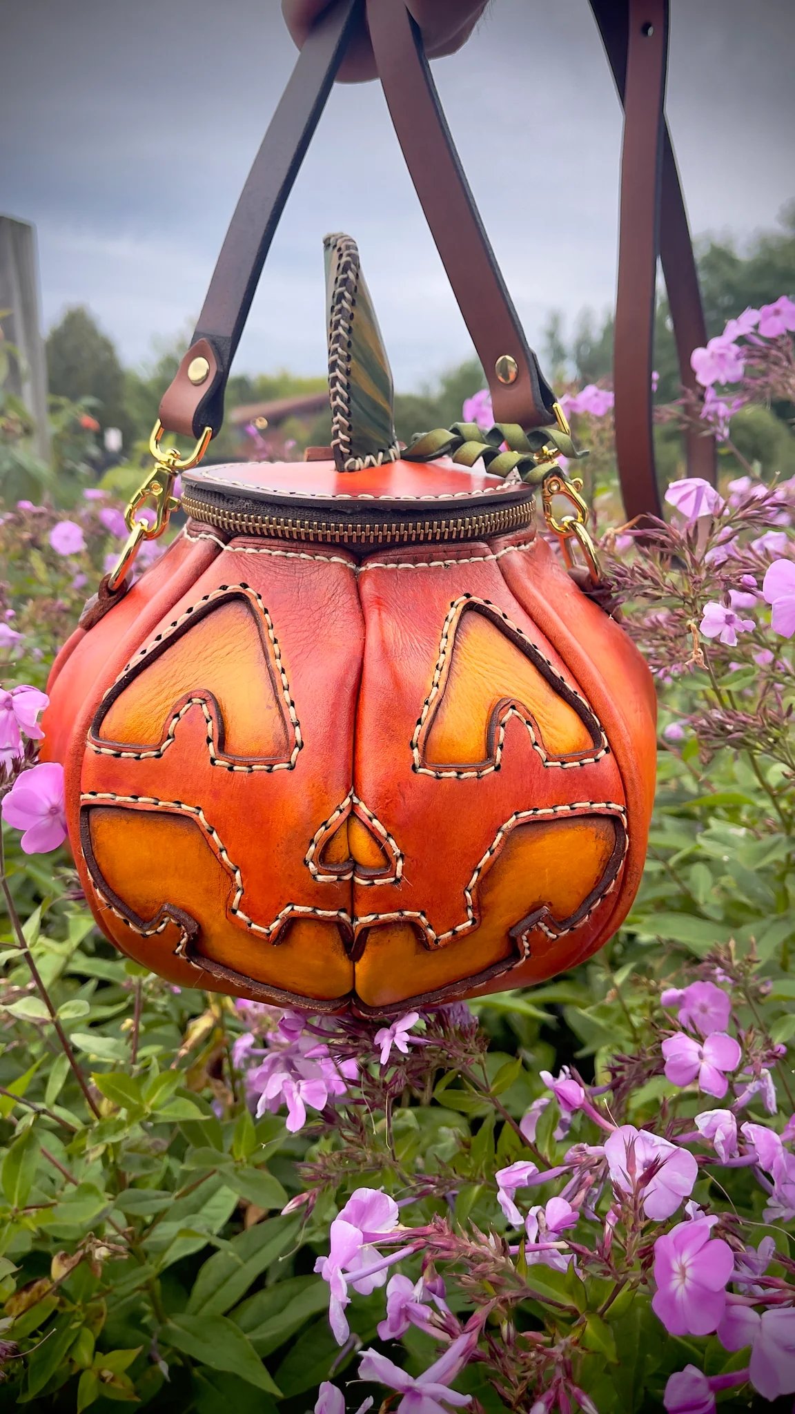 🔥Last Day 49% OFF - The Great Purely handmade leather Pumpkin Bag(✨Same as in the video)-HandPrint