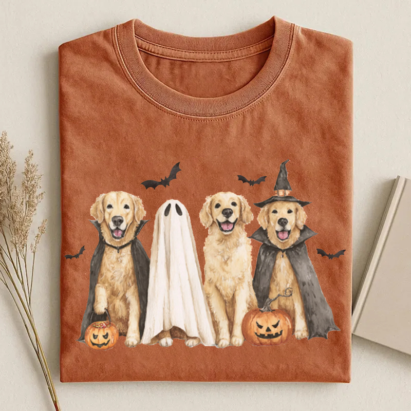 Halloween Dog T-shirt-NaturexCraft