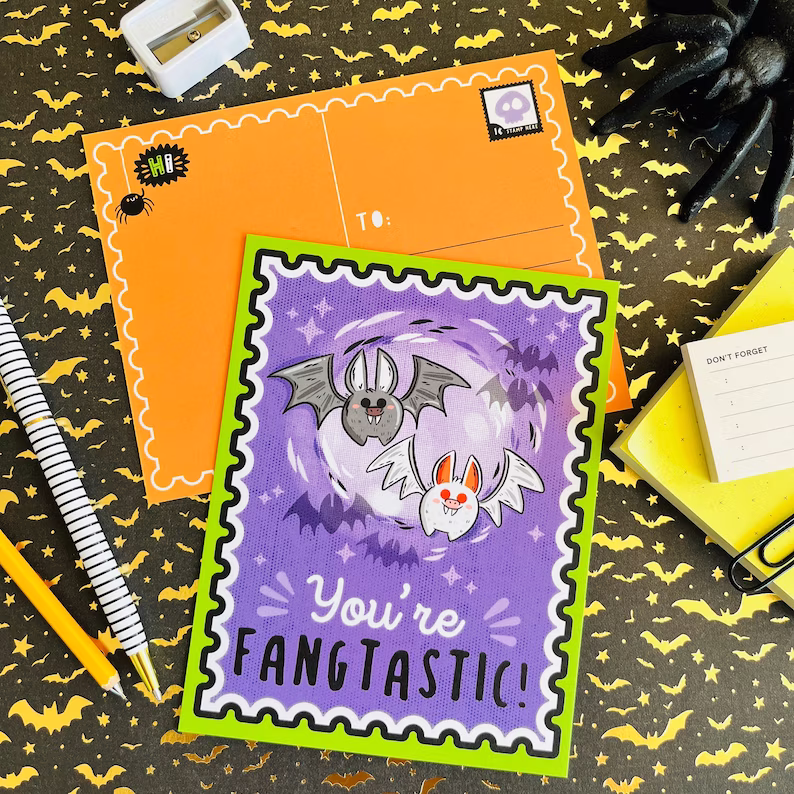 👻Spooky Tidings Postcard Set (6 designs)-HandPrint