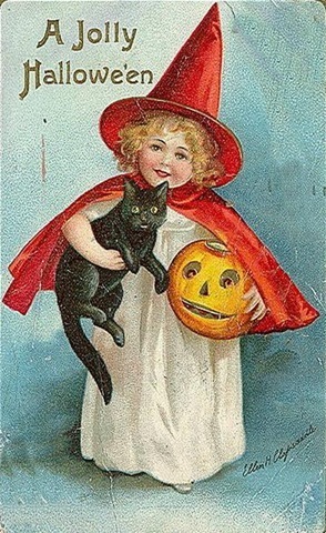 Vintage Halloween Postcard ( 24 pcs )-HandPrint