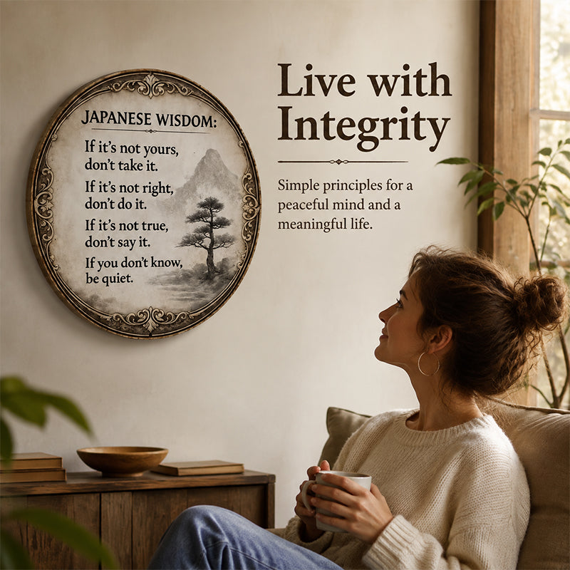 🍂 Vintage Eastern Wisdom Quote Sign-HandPrint