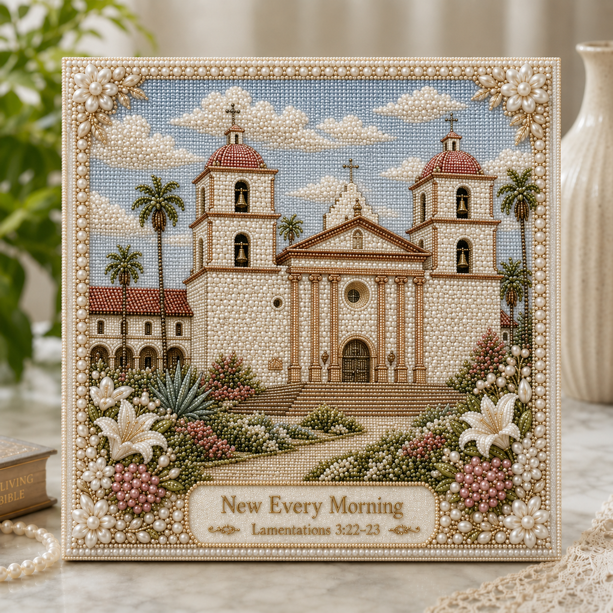 ⛪ Sacred Churches & Timeless Scripture – DIY Pearl Art Kit-HandPrint