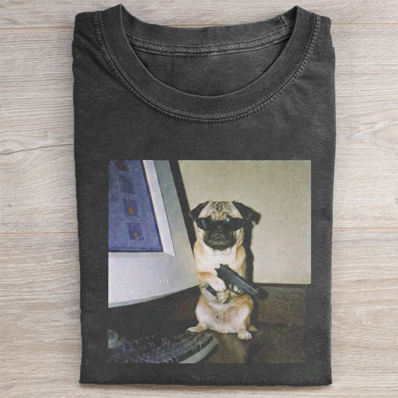 Funny Pug Meme T-shirt-NaturexCraft