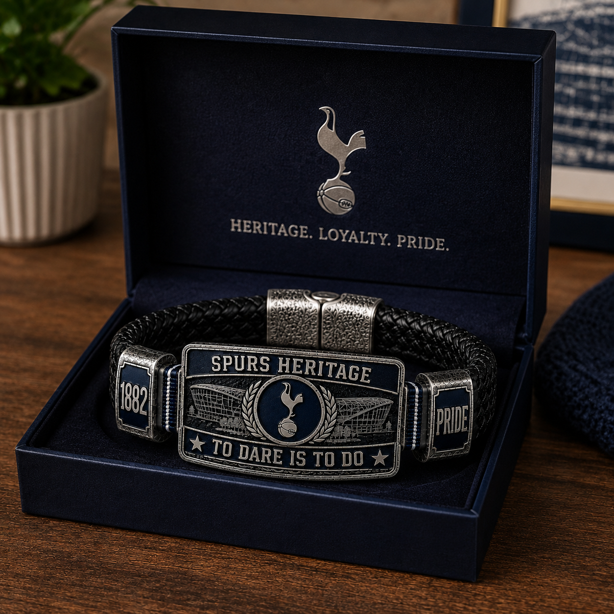 💙⚪ Spurs Heritage Identity Braided Bracelet-HandPrint