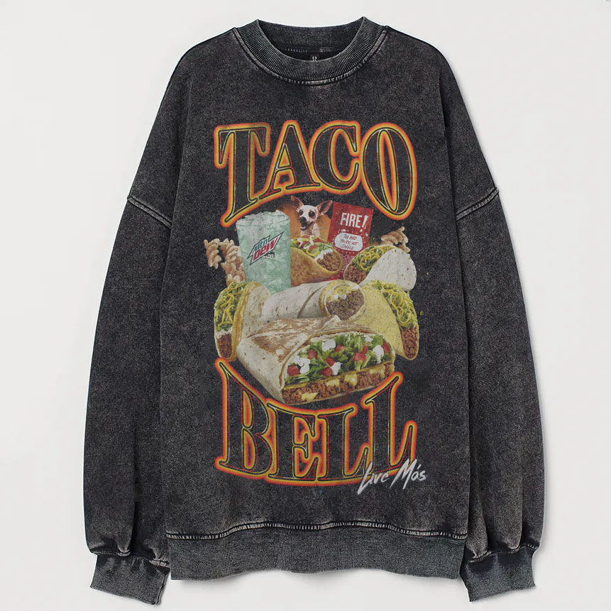 Vintage Taco Bell 90's Bootleg Sweatshirt/T-shirt-NaturexCraft