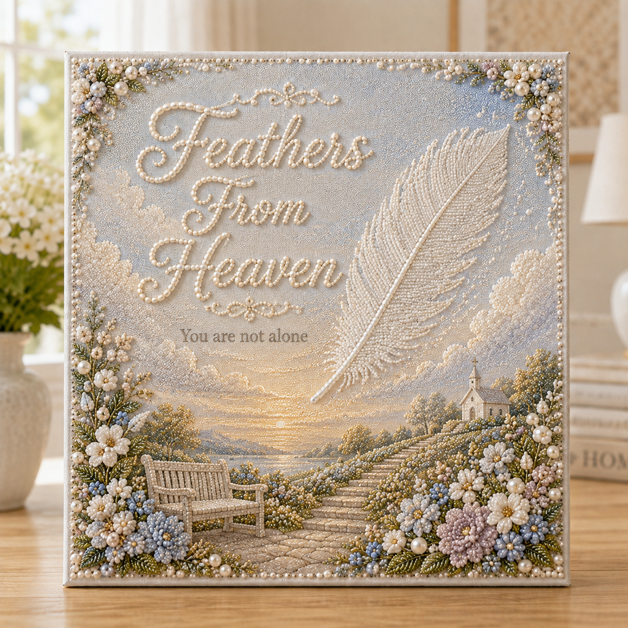 🕊️ Signs of Heaven – Faith, Hope & Remembrance Pearl Art DIY Kit-HandPrint