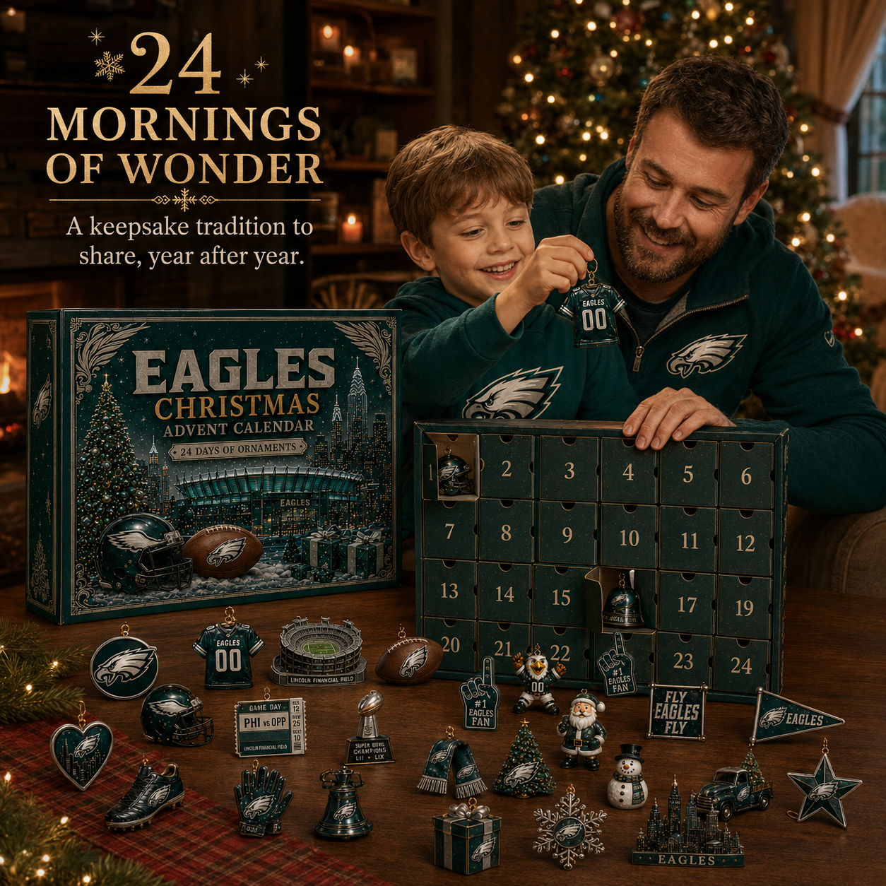 🎄 Eagles Christmas Advent Calendar-HandPrint