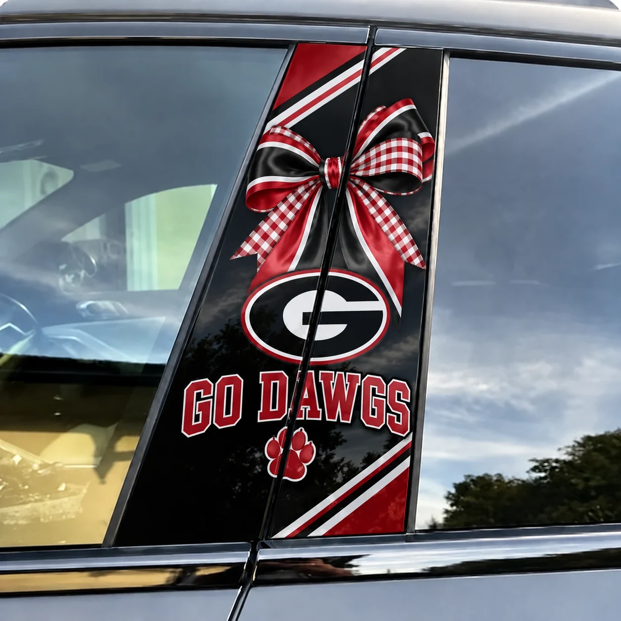 Georgia Bulldogs Car Pillar Wrap - Universal Fit-HandPrint