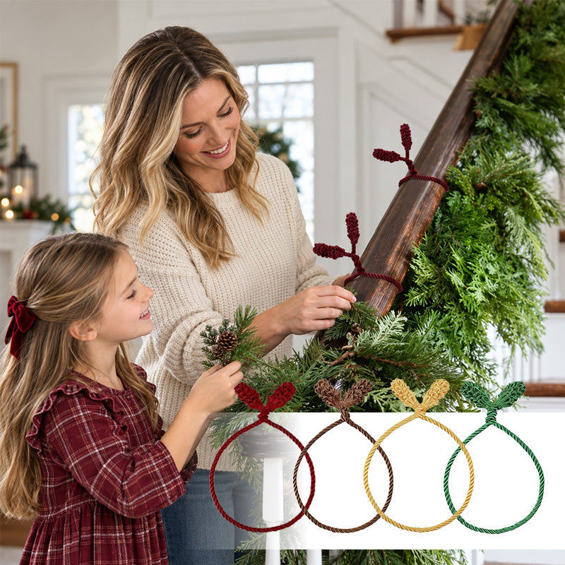 Christmas Wreath Fastening Ties-HandPrint