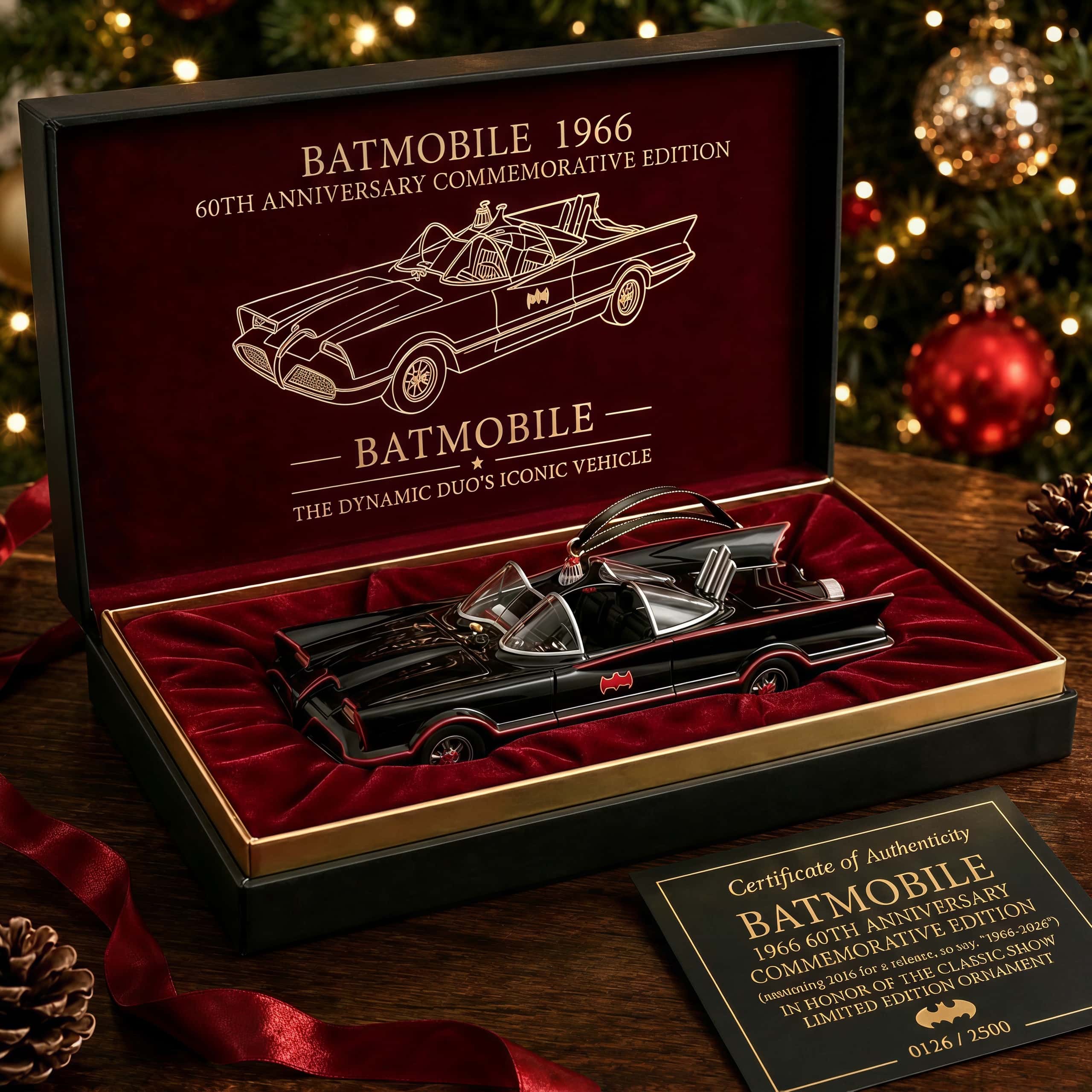 Batmobile 60th Anniversary Edition Christmas Ornament-HandPrint