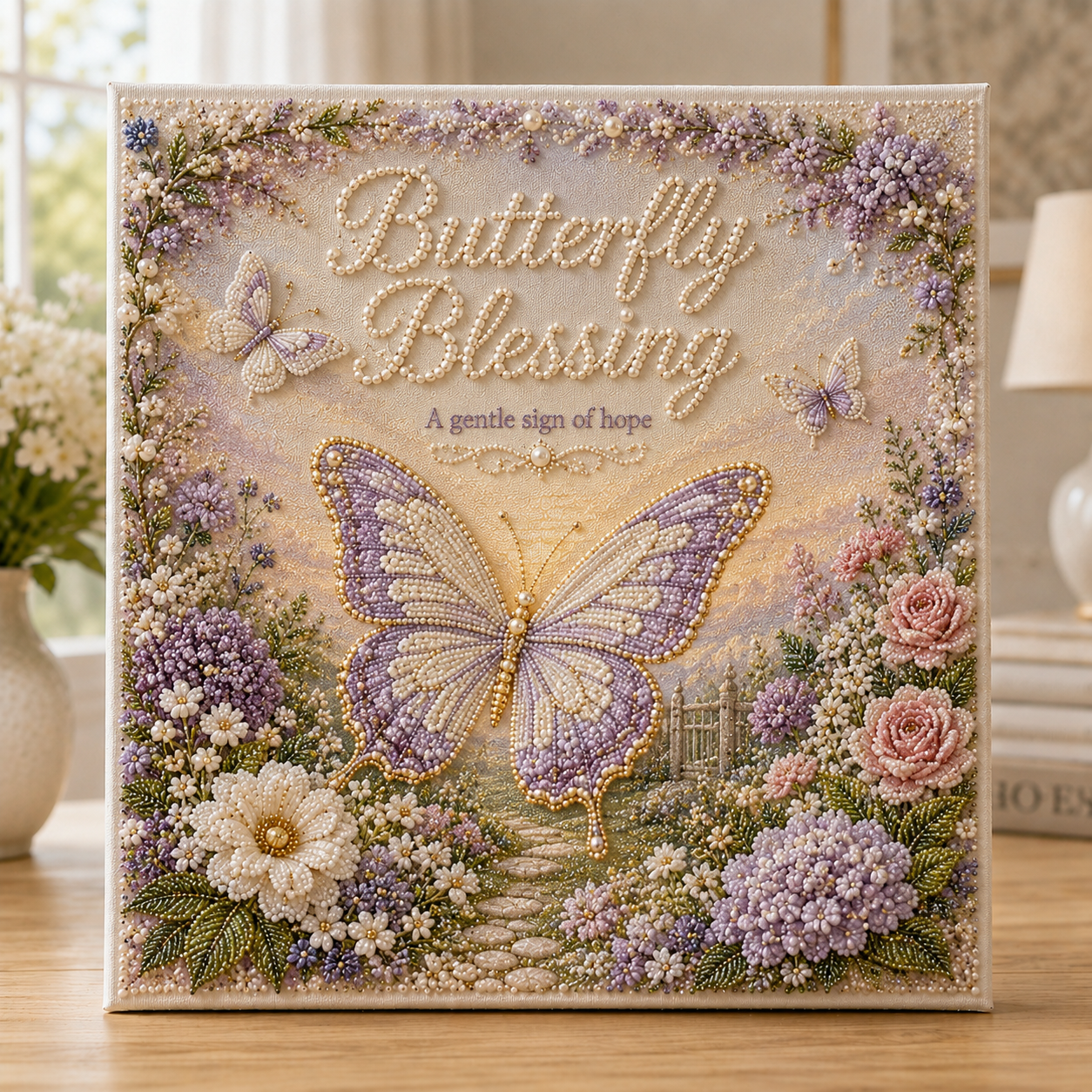 🕊️ Signs of Heaven – Faith, Hope & Remembrance Pearl Art DIY Kit-HandPrint