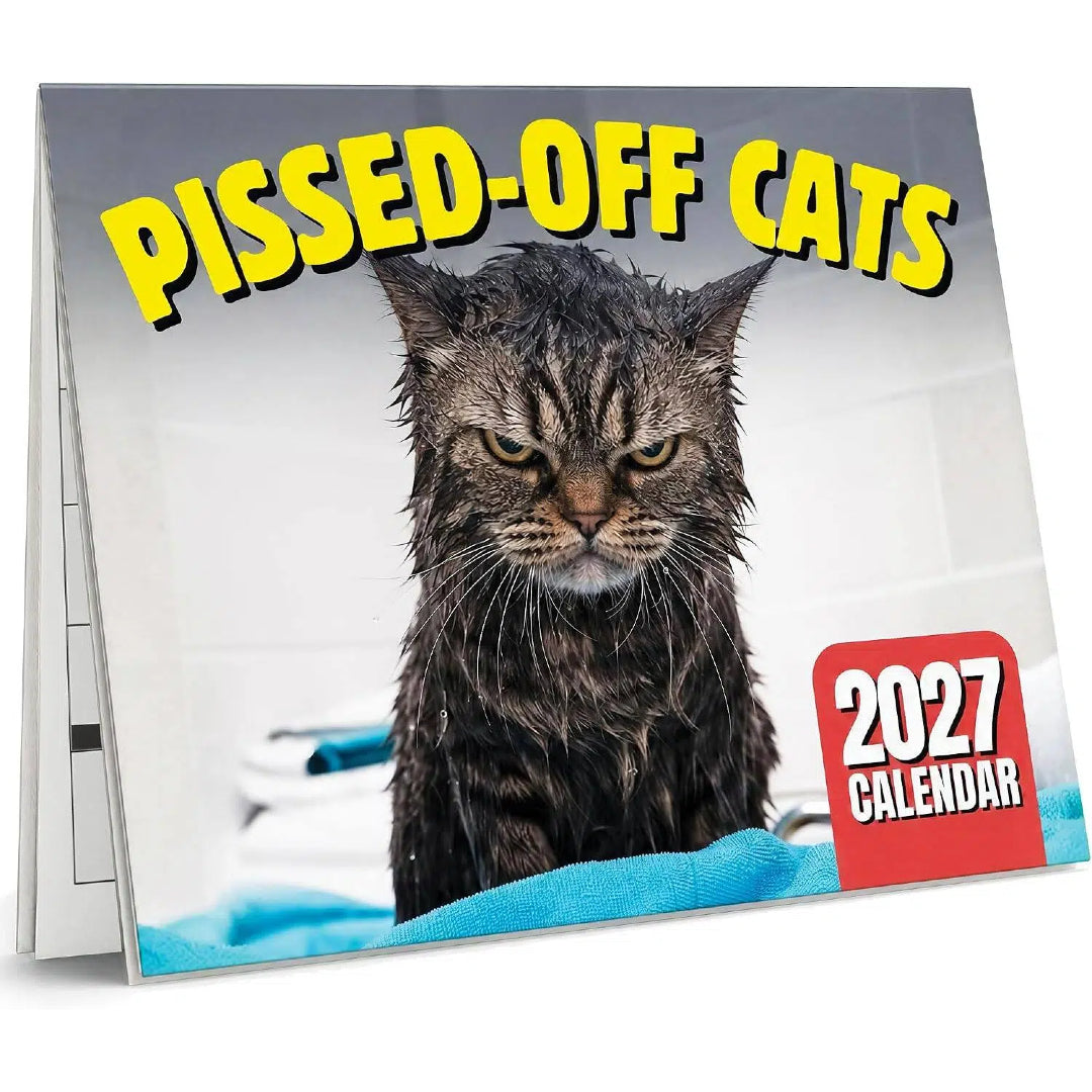 PISSED-OFF CATS 2027 Wall Calendar - Funny Gift for Cat Lovers-HandPrint