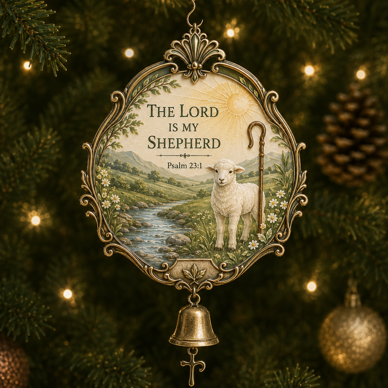 Christmas Scripture Bell Ornament Collection-HandPrint