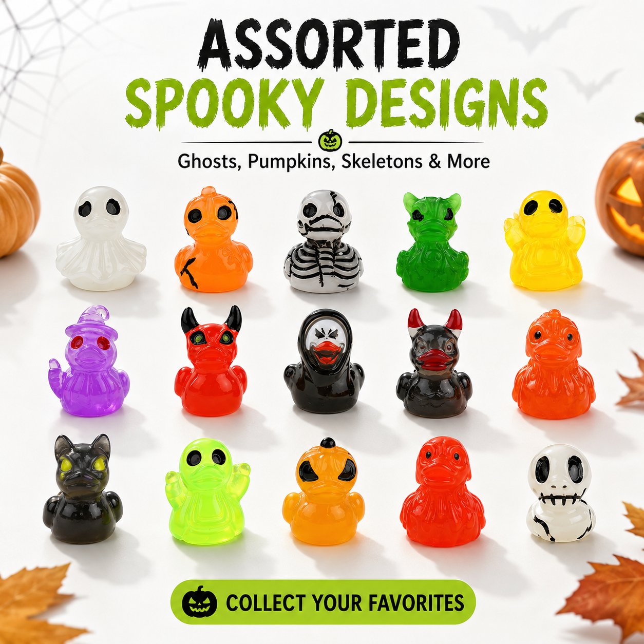 👻 Mini Glow Halloween Figures — Tiny Spooky Resin Decorations ( 30pcs! )-HandPrint