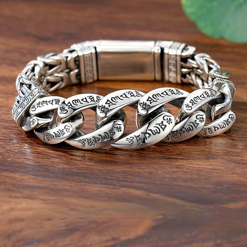 Men's Retro Six-Syllable Mantra Bracelet-HandPrint