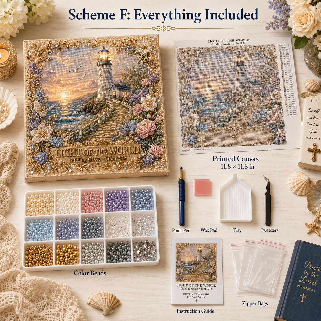 ✝️ Faith & Grace Pearl Art Kit-HandPrint