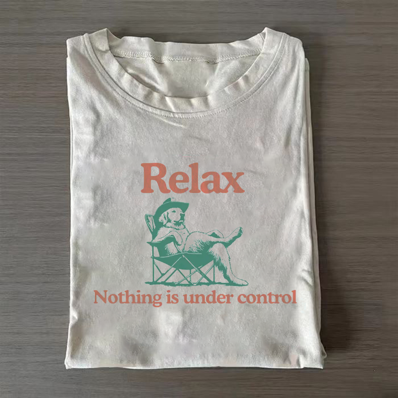Relax Nothing Is Under Control Golden Retriever T-shirt-NaturexCraft