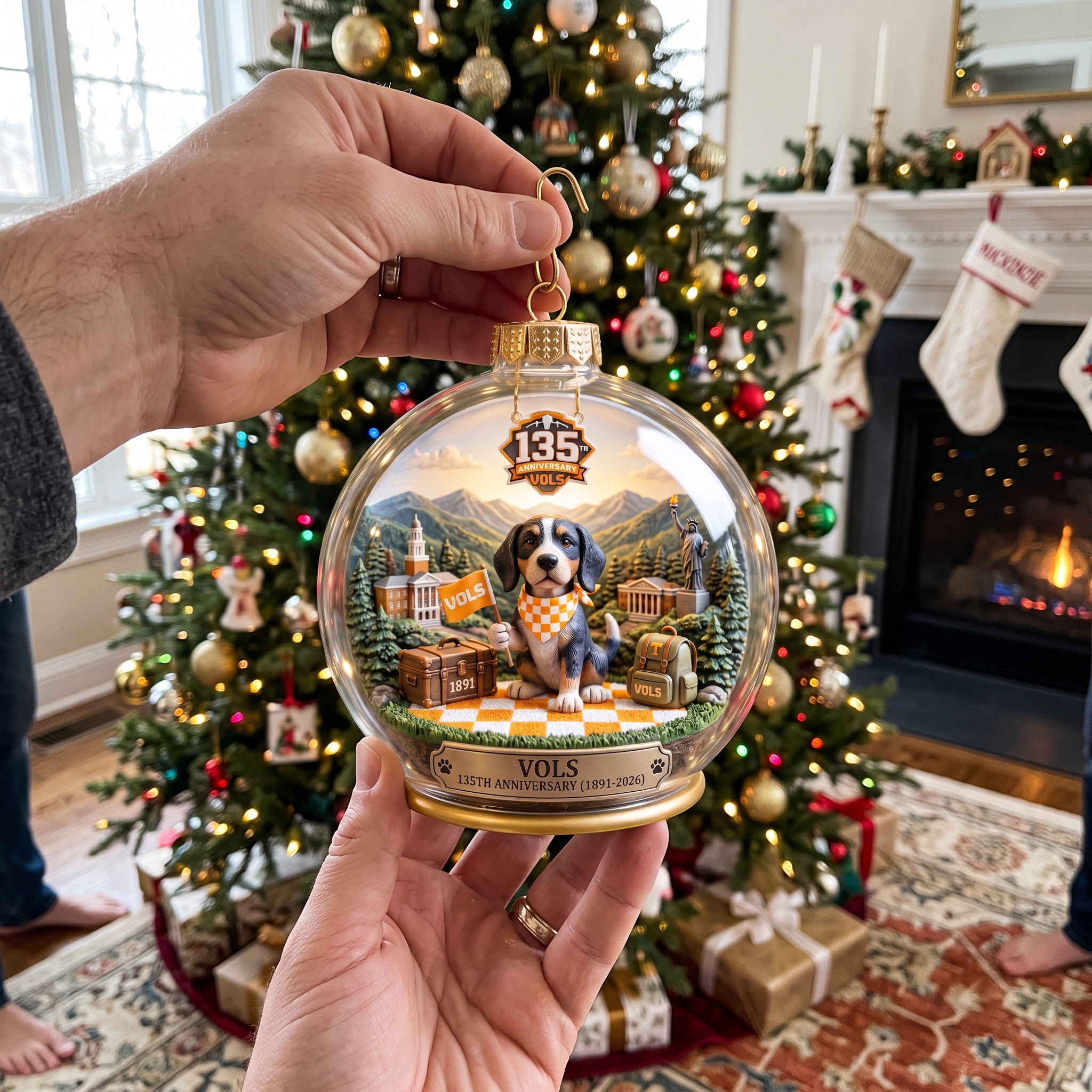 Vols 135th Anniversary Commemorative Ornament-HandPrint