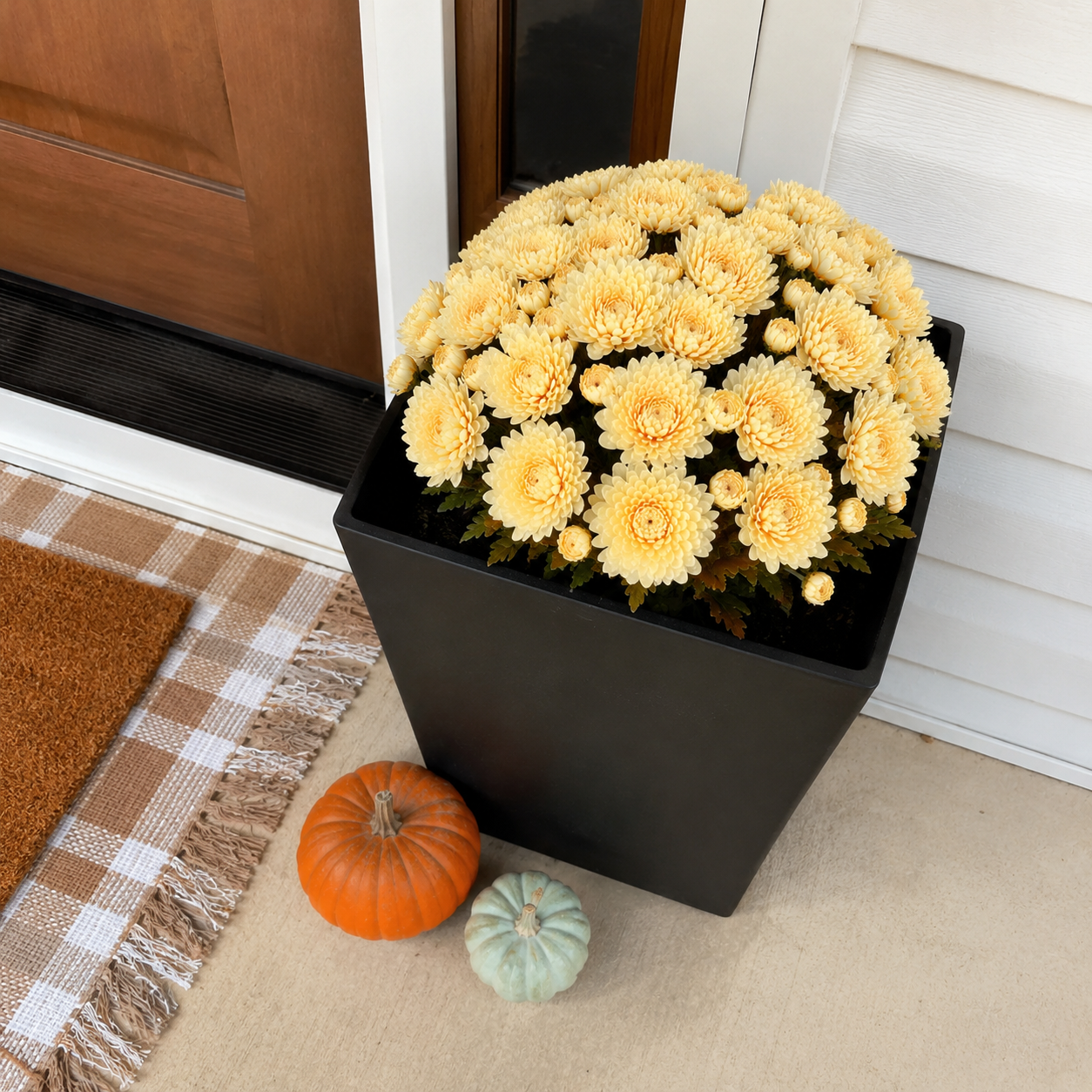Autumn Bloom Faux Chrysanthemum Bush-HandPrint