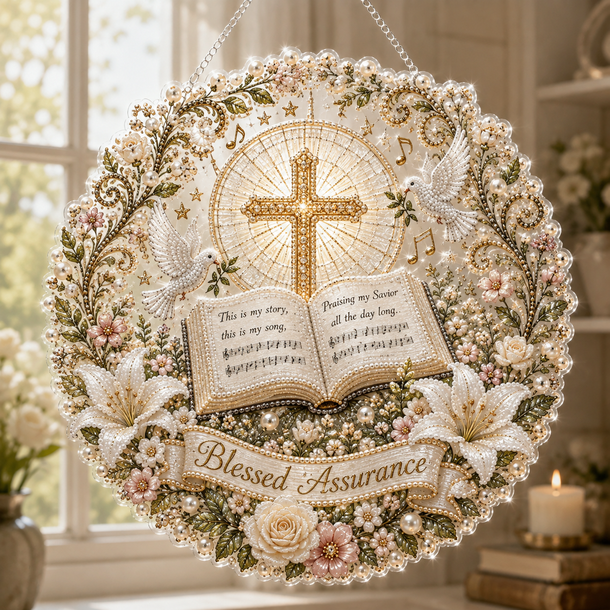 ✝️ Beloved Hymns Pearl Art Hanging Collection-HandPrint
