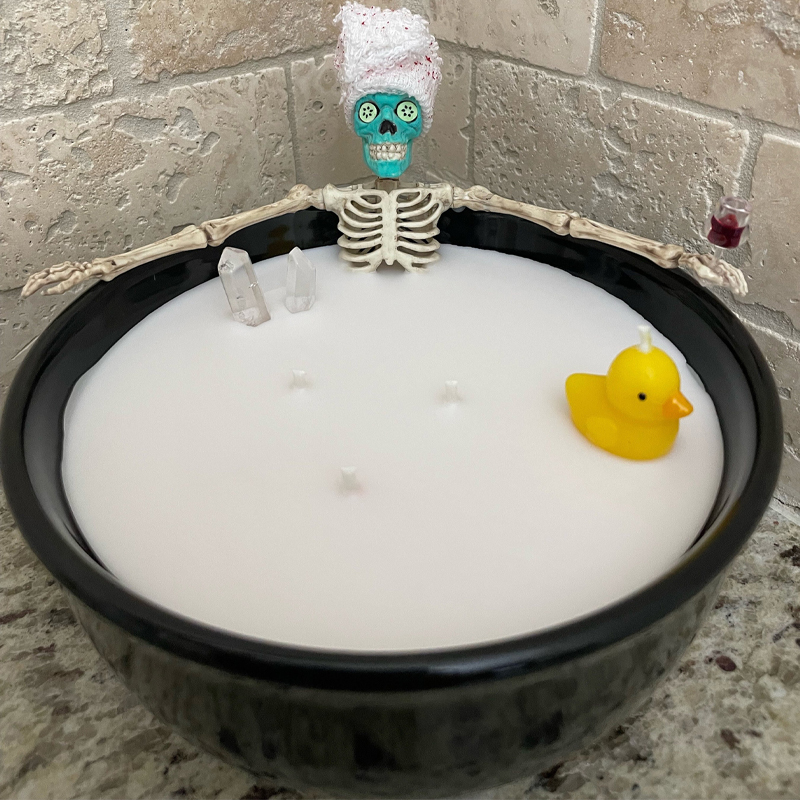 Spooky Skeleton Bathing Candle-HandPrint