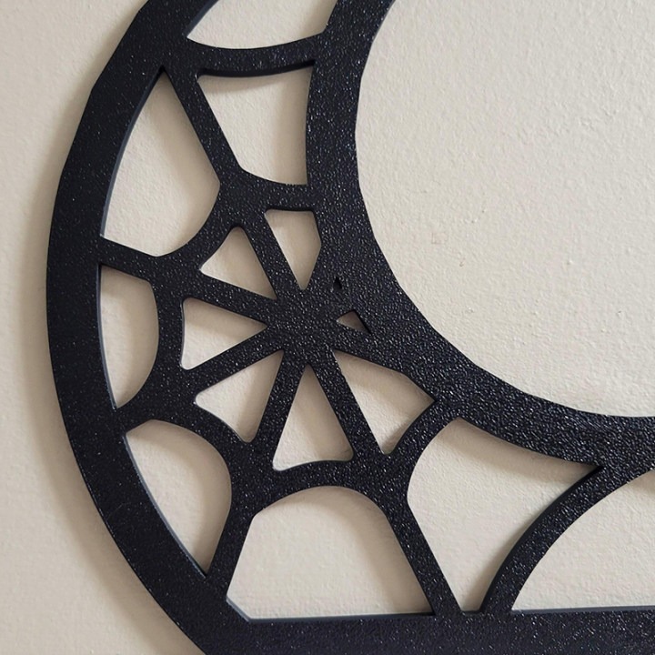 Metal Halloween Moon Door Corner Topper Decoration-HandPrint