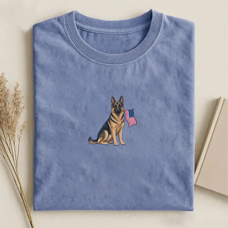 Patriotic Dog T-shirt-NaturexCraft