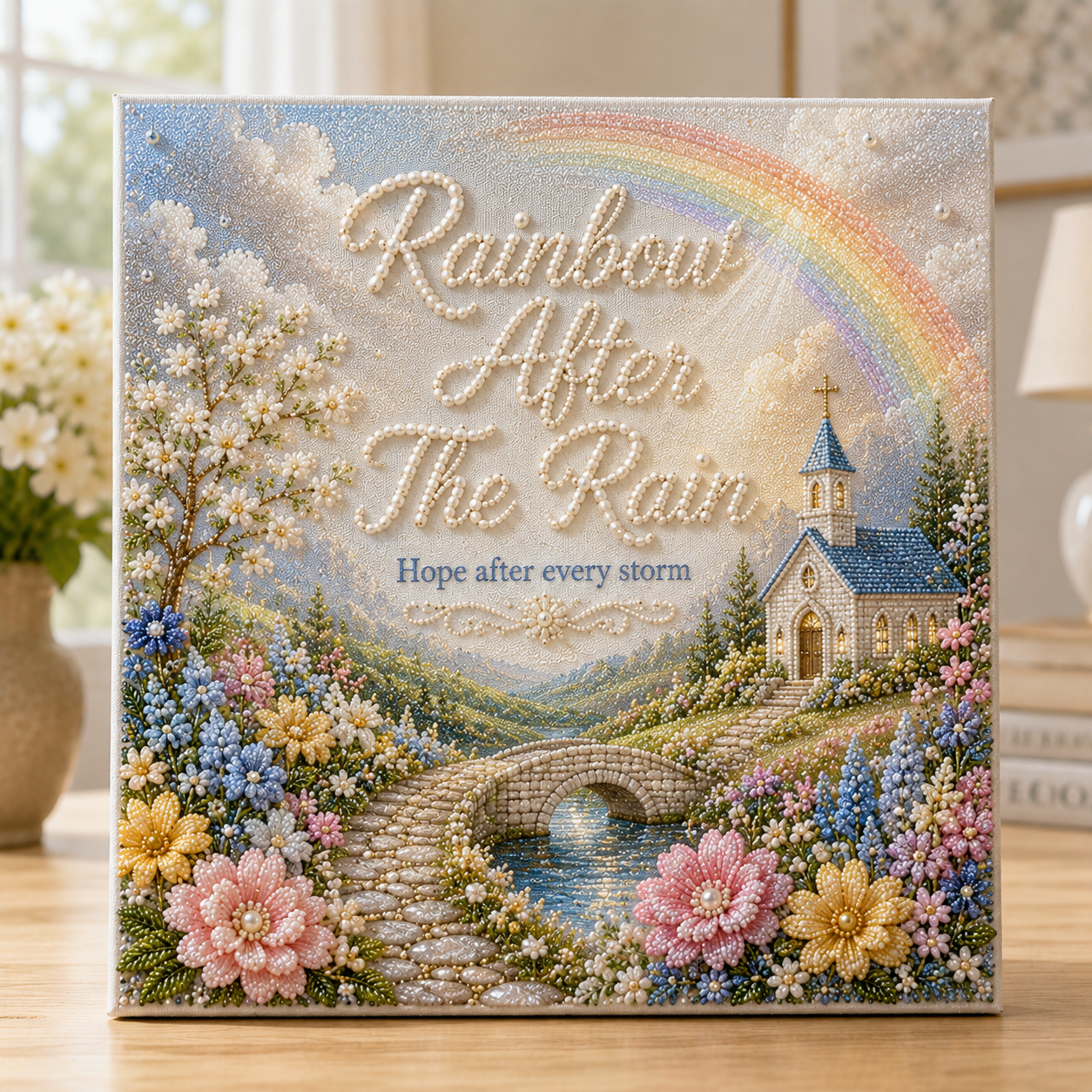 🕊️ Signs of Heaven – Faith, Hope & Remembrance Pearl Art DIY Kit-HandPrint