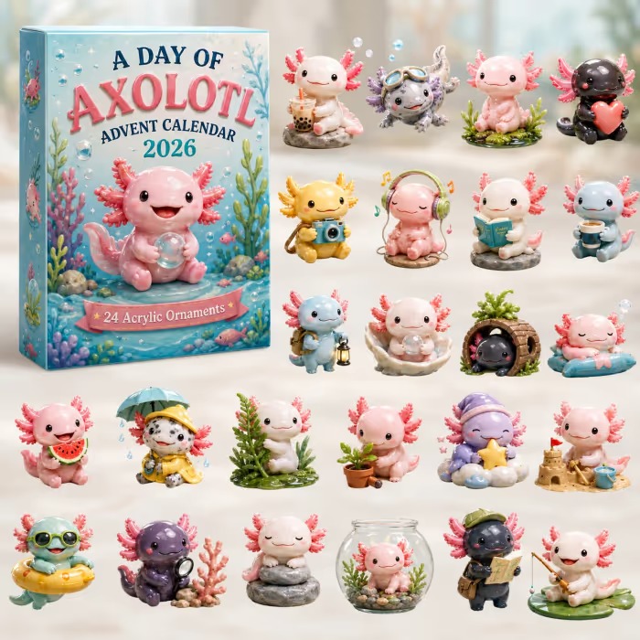 🎄CHRISTMAS KICKOFF 50% OFF - A Day Of Axolotl Advent Calendar 2026-HandPrint