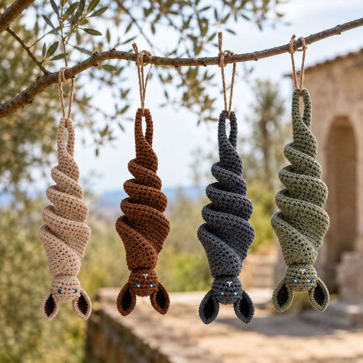 🦇 Crochet Bat Wind Spinner DIY Kit-HandPrint