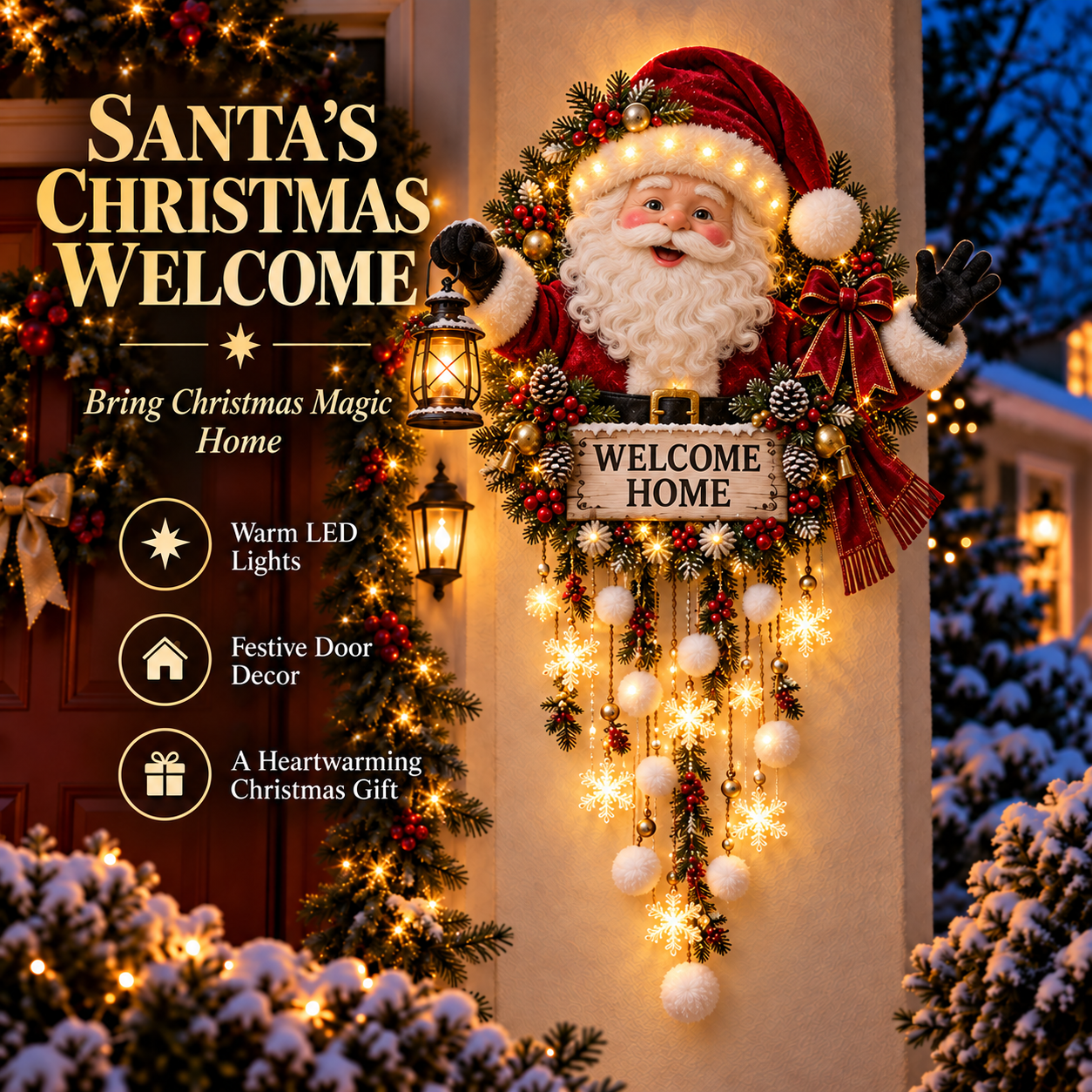 ⏳ Last Day 42% OFF –⛄ Welcome Home to a Little Christmas Magic-HandPrint