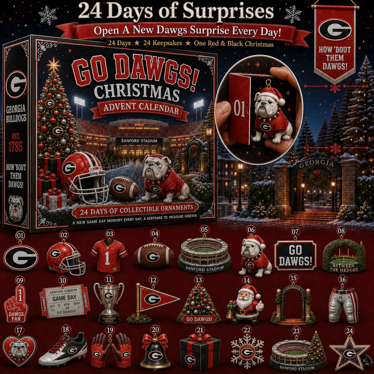 🎄 Go Dawgs! Football Christmas Advent Calendar