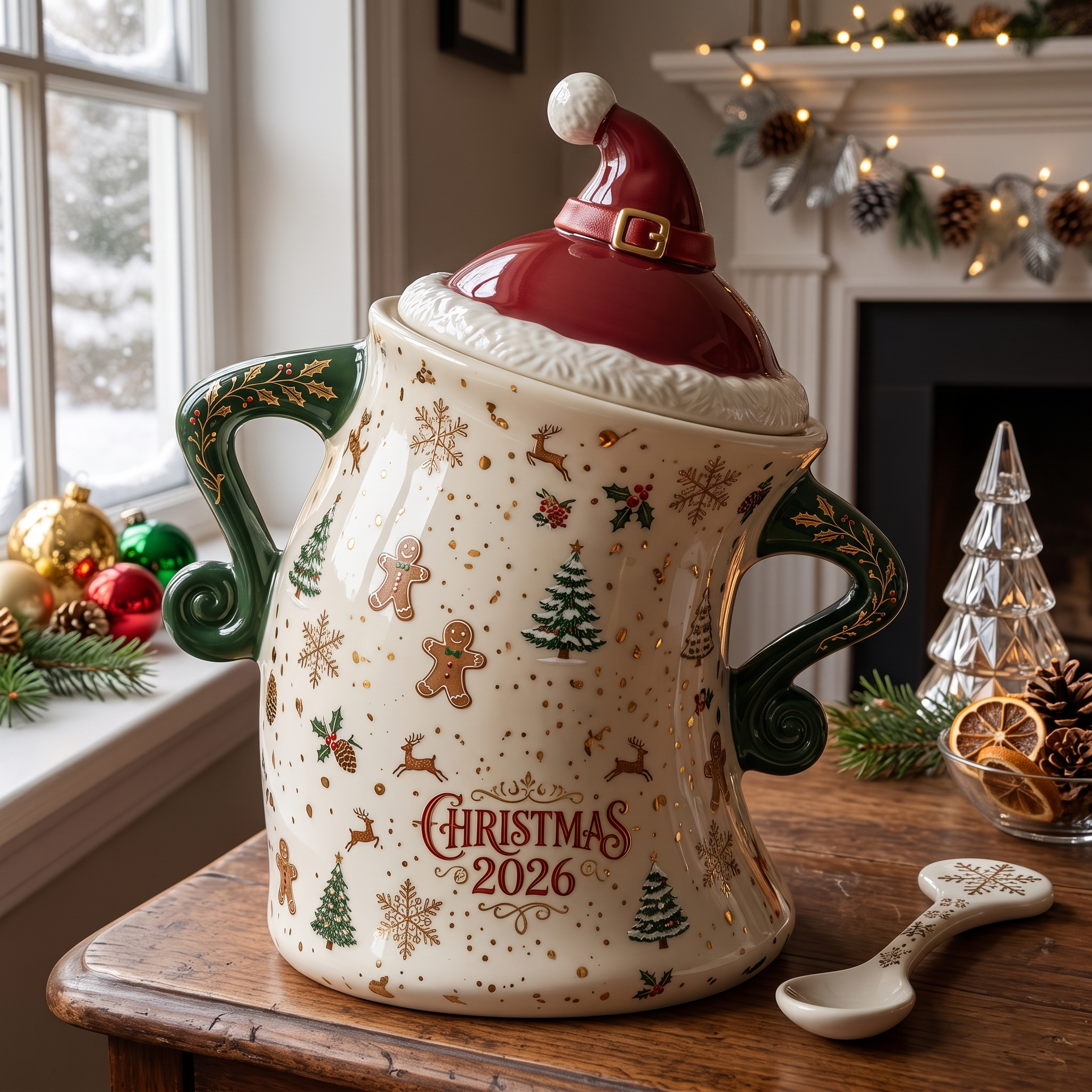 "Christmas 2026" Storage Jar-HandPrint
