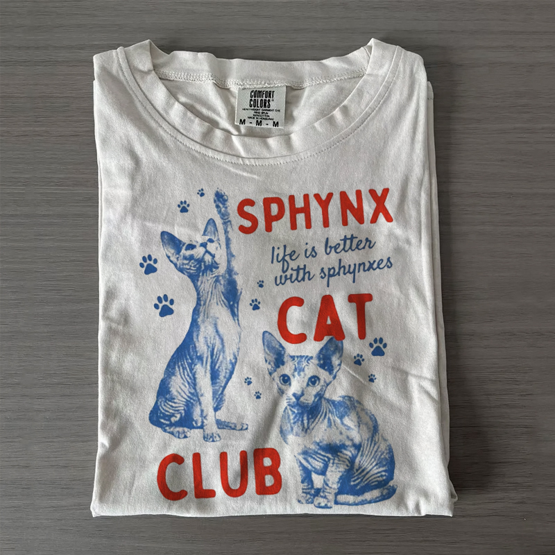 Sphynx Cat Club T-shirt-NaturexCraft