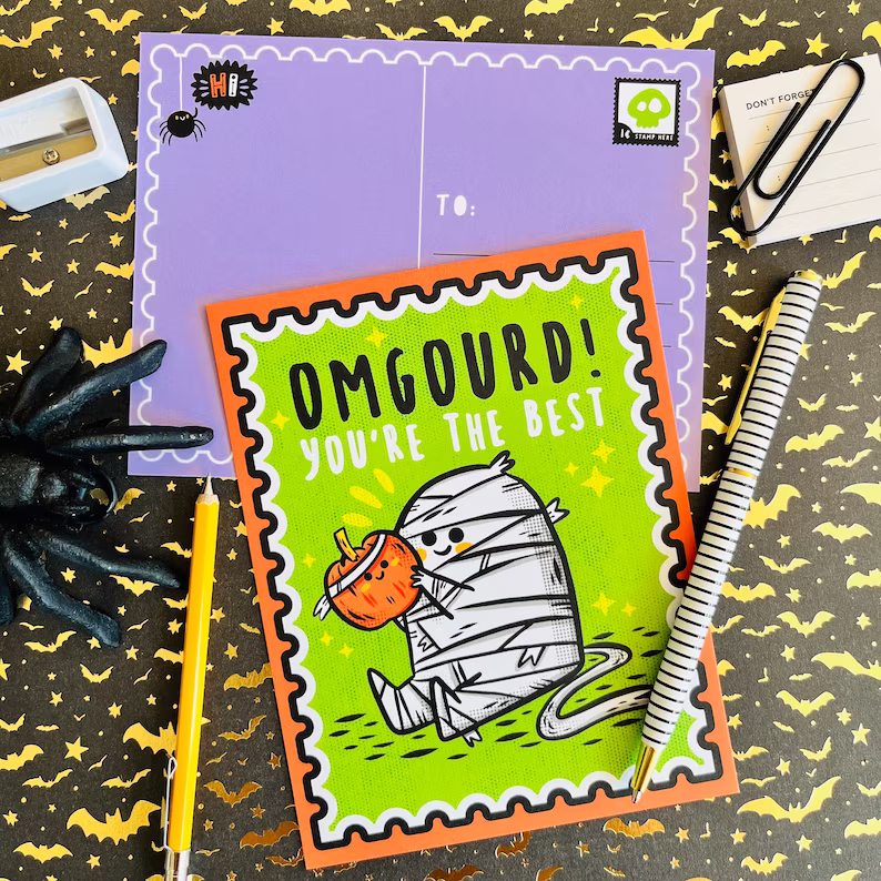 👻Spooky Tidings Postcard Set (6 designs)-HandPrint